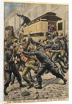 Illustration of Police and Thugs Fighting in Paris by Anonymous