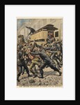 Illustration of Police and Thugs Fighting in Paris by Anonymous