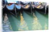 Gondolas Moored on Canal in Venice by Anonymous