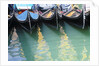 Gondolas Moored on Canal in Venice by Anonymous