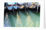 Gondolas Moored on Canal in Venice by Anonymous