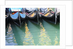 Gondolas Moored on Canal in Venice by Anonymous