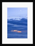 New Moon and Cumulus Clouds Above Sea at Winter Dawn by Corbis