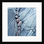 Rocks Against Cracked Boulder by Anonymous