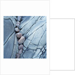 Rocks Against Cracked Boulder by Anonymous