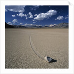Rock Pushed by Wind in Desert by Anonymous