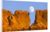 Sandstone Buttes and Moon by Anonymous