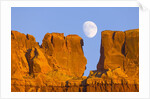 Sandstone Buttes and Moon by Anonymous