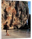 Woman Meditating on Phra Nang Beach by Anonymous