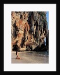Woman Meditating on Phra Nang Beach by Anonymous