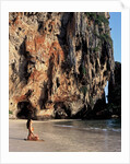 Woman Meditating on Phra Nang Beach by Anonymous