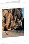 Woman Meditating on Phra Nang Beach by Anonymous