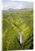 Aerial View of Waterfall in Waimea Canyon by Anonymous