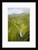 Aerial View of Waterfall in Waimea Canyon by Anonymous