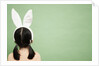 Girl Wearing Rabbit Ears by Anonymous