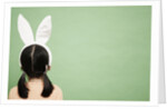 Girl Wearing Rabbit Ears by Anonymous
