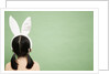 Girl Wearing Rabbit Ears by Anonymous