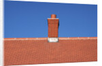 Roof top and chimney on a new house by Anonymous