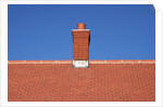 Roof top and chimney on a new house by Anonymous