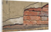 Brick Wall Part Covered By Plaster by Anonymous