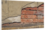 Brick Wall Part Covered By Plaster by Anonymous