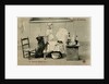 Sick Dog in Bed with Two Dogs Attending by Anonymous