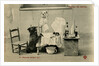 Sick Dog in Bed with Two Dogs Attending by Anonymous