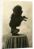 Black Poodle Standing on its Hind Legs on a Table by Anonymous