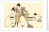 Illustration of Mother with Son and Daughter Playing Games by Harry Linnell