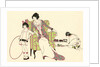 Illustration of Mother with Son and Daughter Playing Games by Harry Linnell