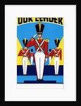 Label with Our Leader and Soldiers Saluting by Anonymous