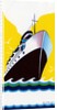 Broom label of Cruise Ship with Stylized Waves by Anonymous