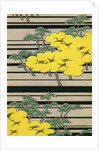 Illustration of Yellow and Green Trees with Cranes by Anonymous