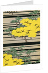 Illustration of Yellow and Green Trees with Cranes by Anonymous