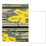 Illustration of Yellow and Green Trees with Cranes by Anonymous