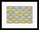 Illustration of Ducklings in a Stylized Waterscape by Anonymous