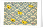 Illustration of Ducklings in a Stylized Waterscape by Anonymous