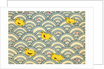 Illustration of Ducklings in a Stylized Waterscape by Anonymous
