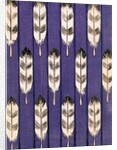 Illustration of Feathers on a Lavender Geometric Background by Anonymous