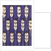 Illustration of Feathers on a Lavender Geometric Background by Anonymous