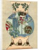 Illustration of Japanese Vase Design with Baskets and Foliage by Anonymous