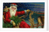 Christmas Greetings Postcard with Santa Claus Holding Reins by Anonymous