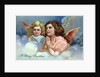 A Merry Christmas Postcard with Two Praying Angels by Anonymous