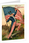 Give Us Independence Postcard with Uncle Sam by Anonymous