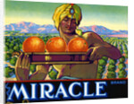 Miracle Brand Fruit Crate Label by Anonymous