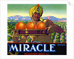 Miracle Brand Fruit Crate Label by Anonymous