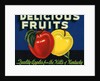 Delicious Fruits Fruit Crate Label by Anonymous
