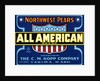 All American Brand Northwest Pears Fruit Crate Label by Anonymous