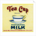 Tea Cup Brand Evaporated Milk Product Label by Anonymous