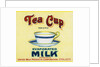 Tea Cup Brand Evaporated Milk Product Label by Anonymous
